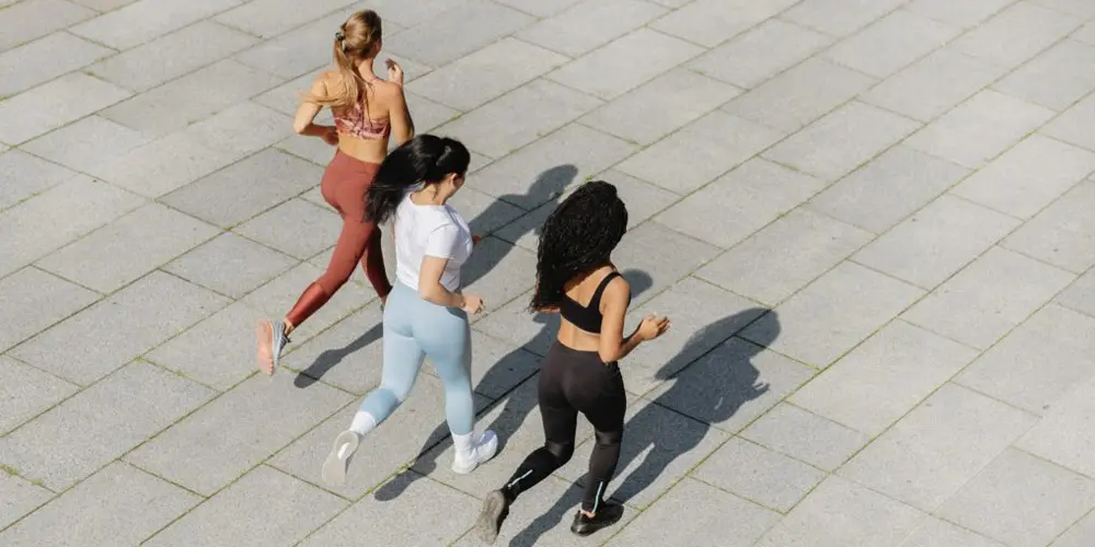 women running and exercising for health