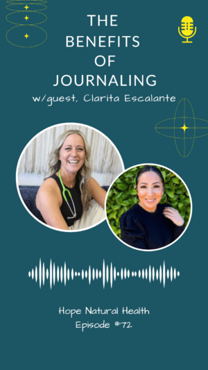 Podcast - benefits of journaling for your health.