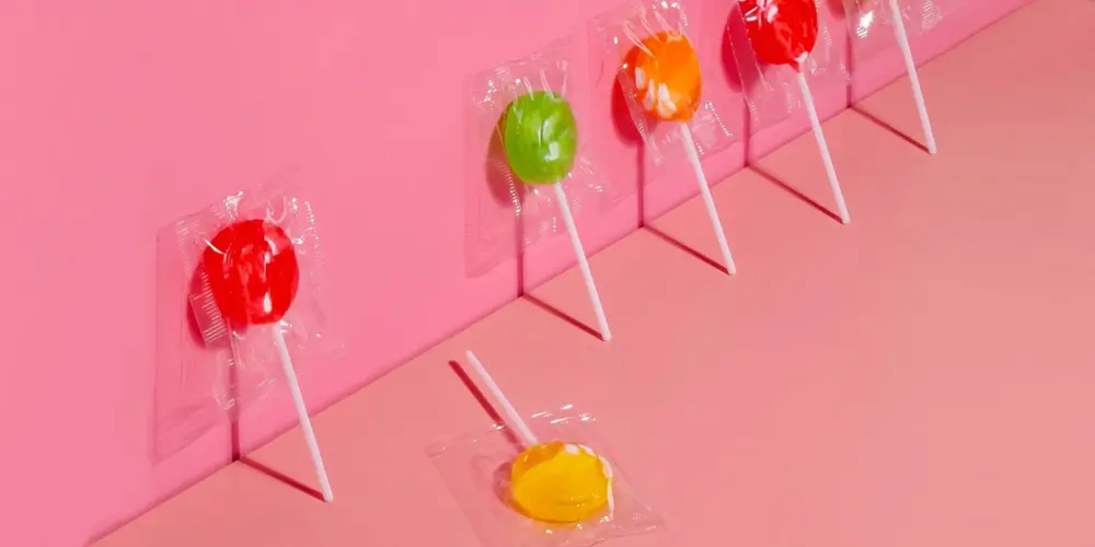 lollipops and candy.
