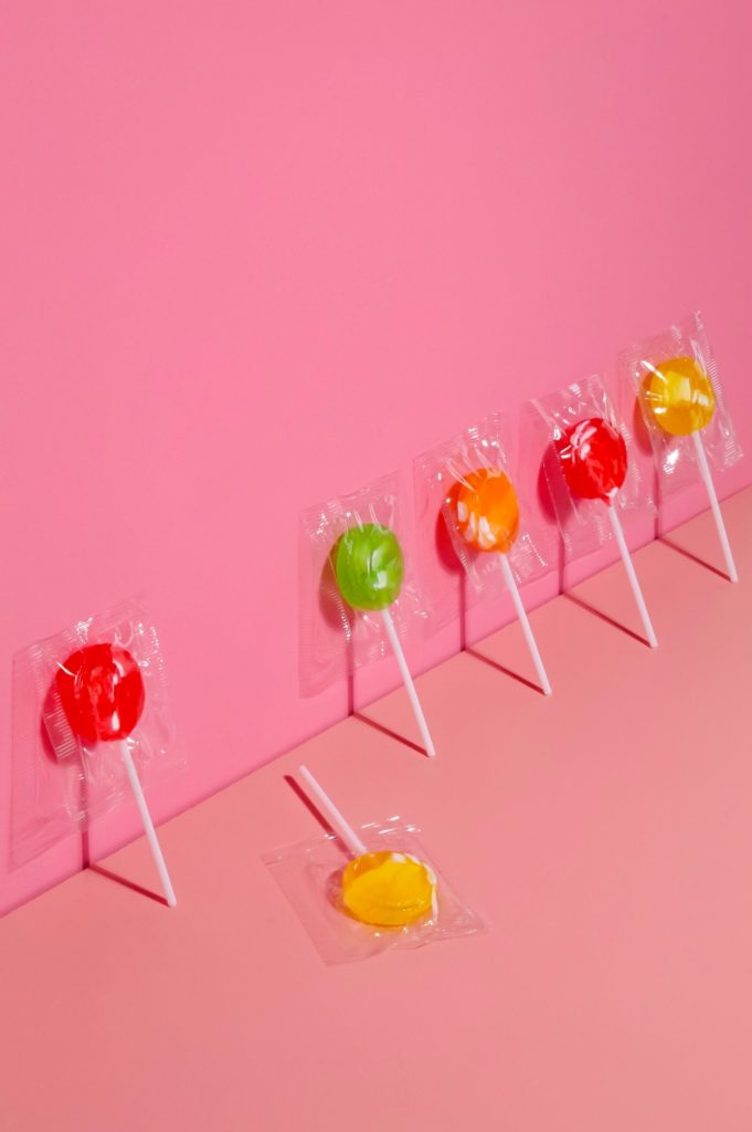 lollipops and candy.