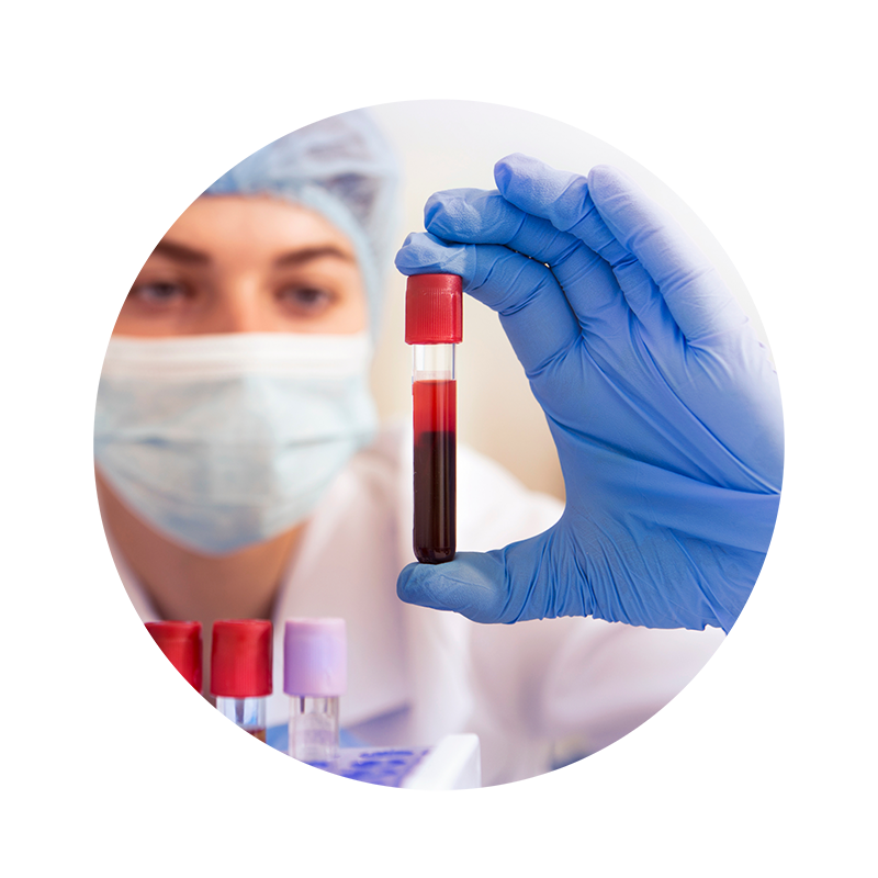 test tube portraying blood tests for health monitoring.